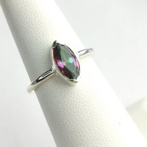 NWT Sterling Silver Mystic Topaz Ring sz 6